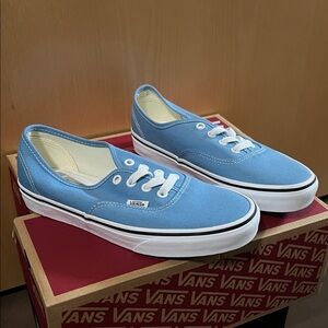 Vans Light Blue Canvas Shoes with White Accents